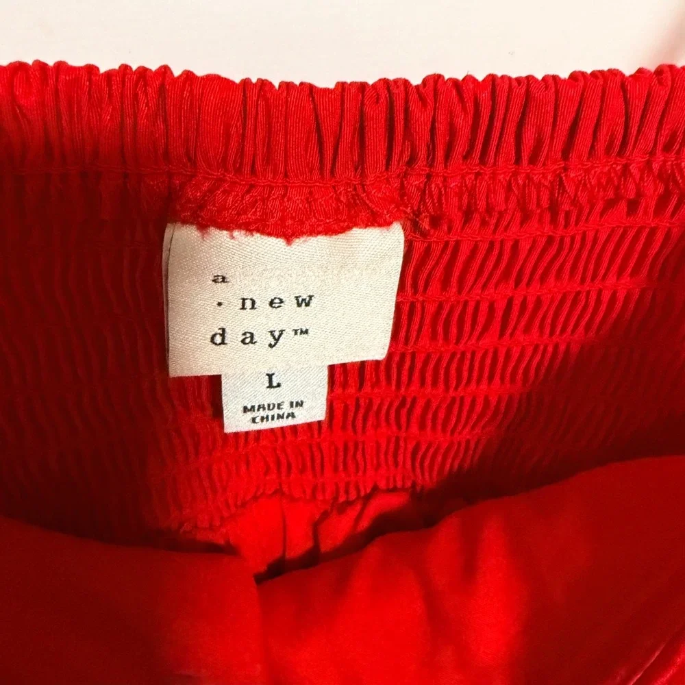 A New Day Puff Mini Strappy/Strapless Dress Size L , Red - Picture 3 of 8